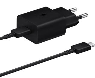 Зарядний пристрій Samsung 15Вт USB-С, кабель USB-C > USB-C, 1м, чорний (EP-T1510XBEGEU)