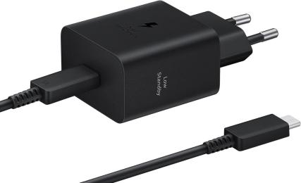 Зарядний пристрій Samsung 45Вт USB-С PD PPS, кабель USB-C > USB-C, 1.8м, чорний (EP-T4511XBEGEU)
