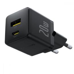 Зарядний пристрій Baseus Palm Fast Charger 20W (Type-C + USB) black (P10111608113-00)