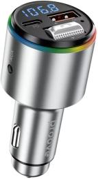 Автомобільний зарядний пристрій Proove FM Launcher Power Drive 30W (PD+QC3.0) Type-C+USB silver (FMPD30110006)