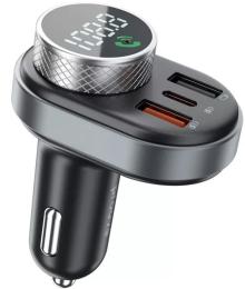 Автомобільний зарядний пристрій Proove FM Launcher Sound Link 30W (PD+QC3.0) Type-C+USB black (FMSL30110001)