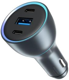Автомобільний зарядний пристрій Proove Super Charge 130W (2 Type-C + USB) metal gray (ACSC13120004)