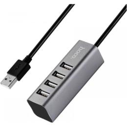 USB-Хаб USB-хаб HOCO HB1 4USB Line machine Tarnish (6957531038139)