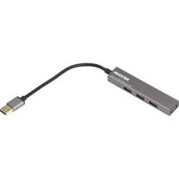 USB-Хаб Maxxter USB 3.0 4хUSB3.0 Dark Grey (HU3A-4P-02)