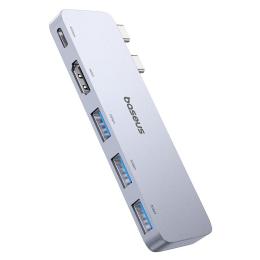 USB-Хаб Baseus UltraJoy Series 5-Port HUB Space Grey (USB-C*2 to USB-C 40Gbps*1+HDMI 4K@30Hz*1+USB3.0*3 (B00052801811-04)