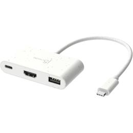 Багатопортовий мультиадаптер J5create JCA379EW-N, USB Type-C 3-в-1 білий