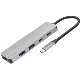USB-Хаб Proove Iron Link 5 in 1 (2*Type-C + 2*USB3.0 + HDMI) Silver (HBIL00222024)
