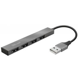 USB-Хаб Trust 4-Портовий Концентратор Halyx Aluminium Mini USB 2 .0 Hub Halyx 4-PORT Mini USB 2.0 Hub (23786)