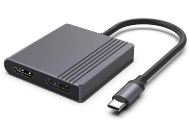 Адаптер Cablexpert A-CM-HDMIFDPF-01, USB Type-C на HDMI/DP