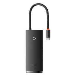 USB-Хаб Baseus Lite Series 6-in-1 (Type-C to HDMI + 2xUSB 3.0 + PD + SD/TF) black (WKQX050101)