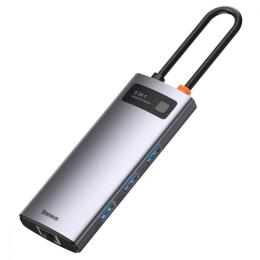 USB-Хаб Baseus USB-C Metal Gleam Series 6in1 Gray (CAHUB-CW0G)