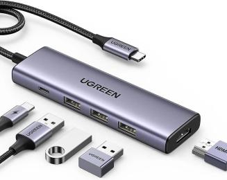 USB-Хаб Ugreen CM511 USB-C To HDMI+3*USB 3.0 A+PD Power Converter (UGR-15597)