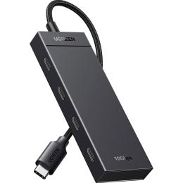 USB-Хаб Ugreen CM806 USB-C to 4xUSB-C 3.2 Gen2 Black (35584)