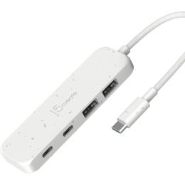 USB-Хаб j5create JCH342EW-N USB-C на 2 USB-A/2 USB-C, білий (JCH342EW-N)
