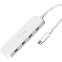 USB-Хаб j5create JCH345EW-N USB-C на 4 USB-С, Білий (JCH345EW-N)