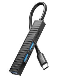 USB-Хаб XO USB Хаб на 4 порти (HUB014B.black)