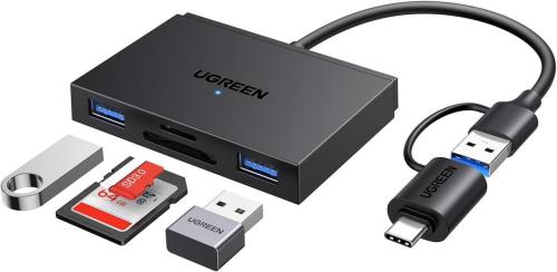 Кардрiдер Ugreen iдер Card Reader USB 3.0 4-in-1 (45167)