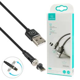 Кабель Usams USB Lightning U59 Rotatable Magnetic 2.4A 1.0m Black (G-000001459)
