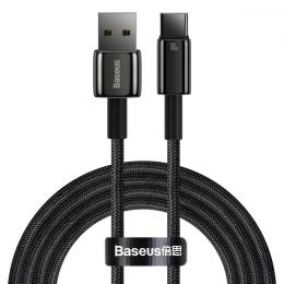 Кабель Baseus Tungsten Gold Fast Charging USB to Type-C 100W (2m) black (CAWJ000101)