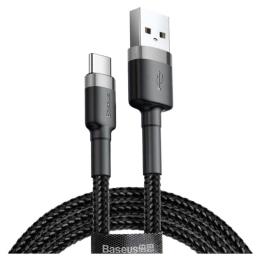 Кабель Baseus USB2.0AM-Type-C M, 1 м,(20V/3A), (60W) Сірий-Чорний,CATKLF-BG1 (CATKLF-BG1)