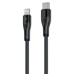 Кабель Proove Soft Silicone Type-C to Lightning 27W (2m) black (CCSO27002121)