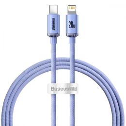 Кабель Baseus Crystal Shine Series Fast Charging Type-C to Lightning 20W (1.2m) purple (CAJY000205)