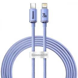 Кабель Baseus Crystal Shine Series Type-C to Lightning 20W (2m) purple (CAJY000305)