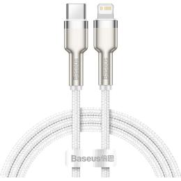 Кабель Baseus Cafule Metal Type-C to Lightning PD 20W (1m) white (CATLJK-A02)