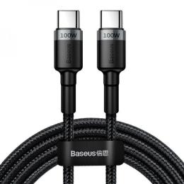 Кабель Baseus Cafule Type-C to Type-C PD 2.0 100W (2m) gray/black (CATKLF-ALG1)