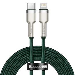 Кабель Baseus Cafule Metal Type-C to Lightning PD 20W (1m) green (CATLJK-A06)