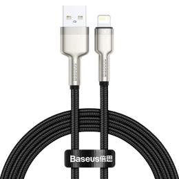 Кабель Baseus Cafule Metal Lightning 2.4A (1m) black (CALJK-A01)