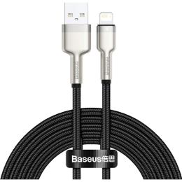 Кабель Baseus Cafule Metal Lightning 2.4A (2m) black (CALJK-B01)