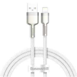 Кабель Baseus Cafule Metal Lightning 2.4A (2m) white (CALJK-B02)