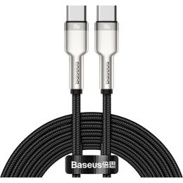 Кабель Baseus Cafule Metal Type-C to Type-C 100W (2m) black (CATJK-D01)