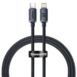 Кабель Baseus Lightning USB-C to Lightning Crystal Shine 20W 1.2m Black (CAJY000201)