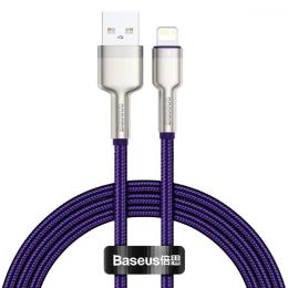 Кабель Baseus Cafule Metal Lightning 2.4A (2m) purple (CALJK-B05)