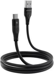 Кабель Proove Soft Silicone USB to Type-C 2.4A (1m) black (CCSO20001201)