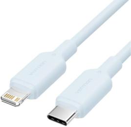 Кабель Vention USB 2.0Type-C M-LightningM,1.0 м,PD 27W,PVC, голубий (LAKSF)
