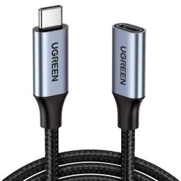 Кабель Ugreen USB 3.1 Type-C M-F,1 м,5A （10Gbps）Чорний,US372 (30205)