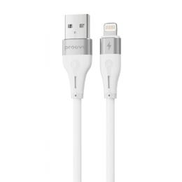 Кабель Proove Soft Silicone USB to Lightning 2.4A (1m) white (CCSO20001102)