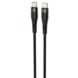 Кабель Proove Light Silicone Plus Type-C to Type-C 60W (1m) black (CCLS60002201)