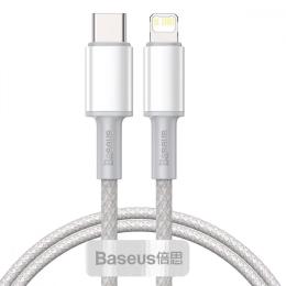 Кабель Baseus High Density Braided Type-C to Lightning PD 20W (2m) white (CATLGD-A02)