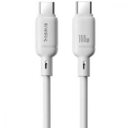 Кабель Baseus Silky Series Fast Charging Type-C to Type-C 100W (1m) white (P10377704213-00)