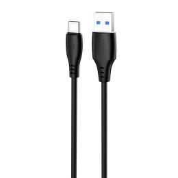 Кабель Proove Simple Silicone USB to Type-C 3A (1m) black (CCSS15001201)