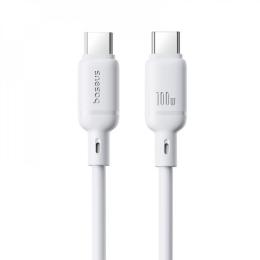 Кабель Baseus Silky Series Fast Charging Type-C to Type-C 100W (2m) white (P10377704213-01)