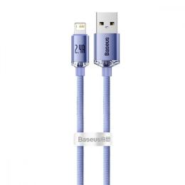 Кабель Baseus Crystal Shine Series Fast Charging Lightning 2.4A (2m) purple (CAJY000105)