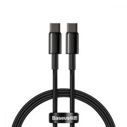 Кабель Baseus Tungsten Gold Fast Charging Type-C to Type-C 100W (1m) black (CATWJ-01)