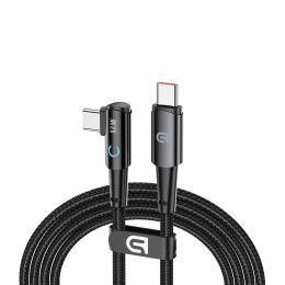 Кабель ArmorStandart AT-C1D USB Type-C to 90-degree USB Type-C 100W 1,2m Black (ARM75870)