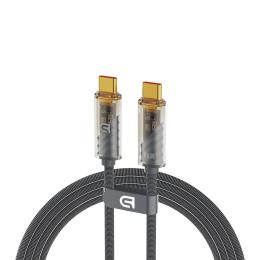 Кабель ArmorStandart AT-C1T USB Type-C to USB Type-C transparent 100W 1m Grey (ARM75871)