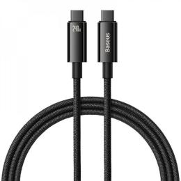 Кабель Baseus Tungsten Gold Fast Charging Type-C to Type-C 240W (1m) black (CAWJ040001)